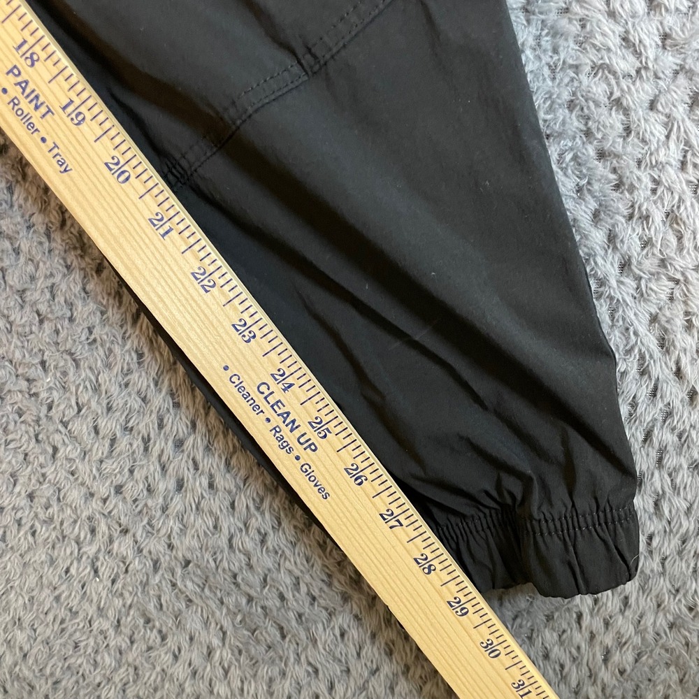 H&M Slim Fit Cargo Jogger Pants Black Womens Size L Drawstring Waist Flaw - Picture 9 of 9
